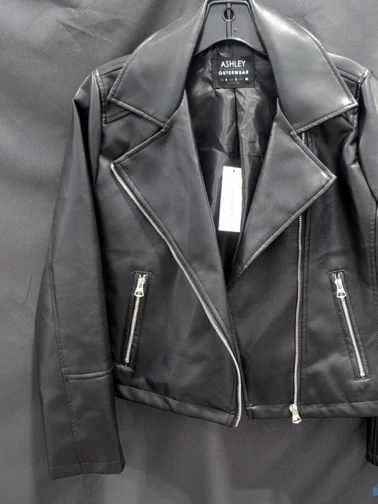 Ashley By 26 International Jackets & Blazers - Ashley International Black Faux Leather Moto Jacket Small